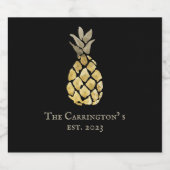 Ananas Name Wasserfarbenstift Personalisiert Bierflaschenetikett (Einzelnes Label)