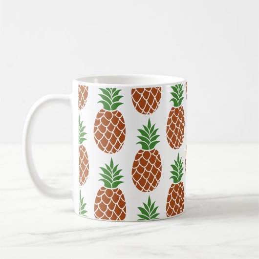 Ananas natürliche Farben Kaffeetasse (Links)