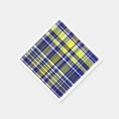 Ananas Navy Blue Weiße Preppy Madras Kariert Serviette (Ecke)
