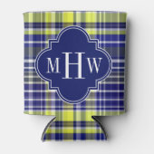 Ananas Navy Blue White Preppy Monogram Dosenkühler (Vorderseite)