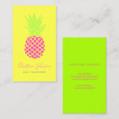 Ananas-Neon-Design Visitenkarte (Vorne/Hinten)