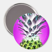 Ananas Neon farbenfrohe tropische Früchte Hawaii Magnet (Vorderseite/Rückseite)