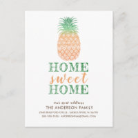 Ananas neue Adresse Ankündigung Post Card