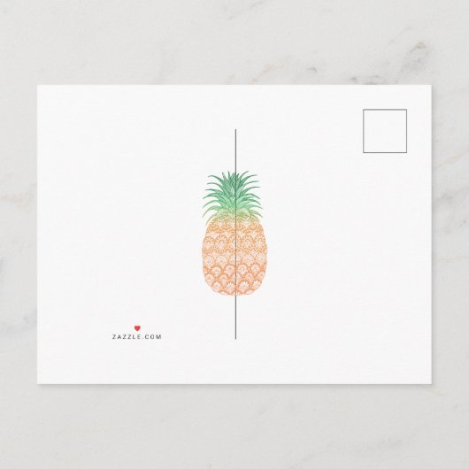 Ananas neue Adresse Ankündigung Post Card (Rückseite)