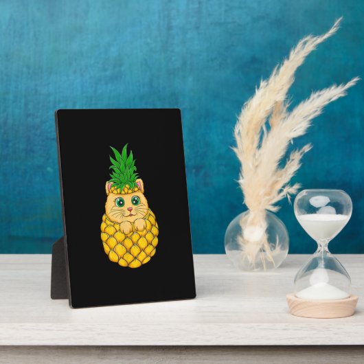 Ananas | Niedlich Cat Lover | Sommerfruchtgeschenk Fotoplatte (Seite)