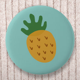 Ananas | Niedliche Unfruchtbarkeit IVF Cyan Blue G Button