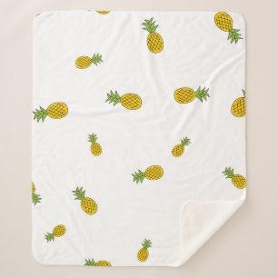 Ananas niedlicher nahtloser Muster Hintergrund. Vi Sherpadecke