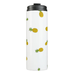 Ananas niedlicher nahtloser Muster Hintergrund. Vi Thermosbecher