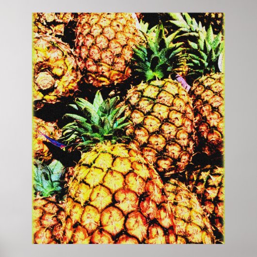 "Ananas" Niedliches Foto. Jetzt kaufen Poster (Vorne)