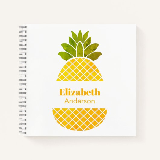 Ananas-Notebook Notizblock (Vorderseite)