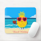Ananas Obst auf Beach Holiday Niedlich farbenfroh Mousepad (Mit Mouse)