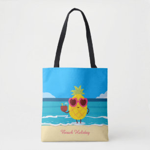 Ananas Obst auf Beach Holiday Niedlich farbenfroh Tasche