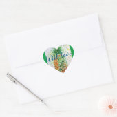 Ananas Obst Tropische Lebensmittel Tropische Kunst Herz-Aufkleber (Umschlag)