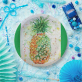Ananas Obst Tropische Lebensmittel Tropische Kunst Pappteller (Party)