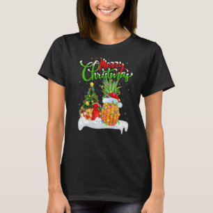 Ananas Obst Weihnachtsdekorationen Ananas Christus T-Shirt