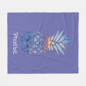 Ananas Ocean Sunset Personalisiert Fleecedecke (Vorderseite (Horizontal))