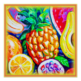Ananas Orange Banana Fruits. Jetzt kaufen Poster