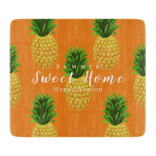 Ananas Orange Schneidebrett (Vorderseite)