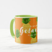 Ananas Orange Tasse (Vorderseite Links)