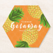 Ananas-Orange Untersetzer (Vorderseite)