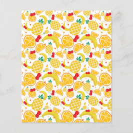 Ananas-Orangen-Bananenkirsche Weiße Muster