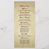 Ananas Palm String Lights Beach Wedding Programm (Rückseite)