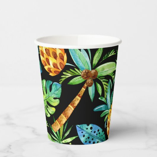 Ananas Palme Palme Tropical Paper Cups Pappbecher (Links)