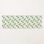Ananas-Palmen-Blätter Retro-Zierprin Yogamatte (Rückseite (Horizontal))