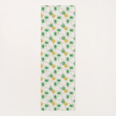 Ananas-Palmen-Blätter Retro-Zierprin Yogamatte (Rückseite)