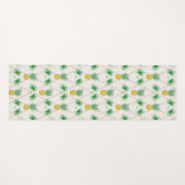 Ananas-Palmen-Blätter Retro-Zierprin Yogamatte (Vorderseite (Horizontal))