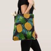 Ananas-Palmen-Schwarzes Band Tasche (Von Nahem)