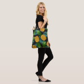 Ananas-Palmen-Schwarzes Band Tasche (Am Model)