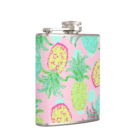 Ananas Pandemonium Tropischer Frühling Flachmann (Rechts)