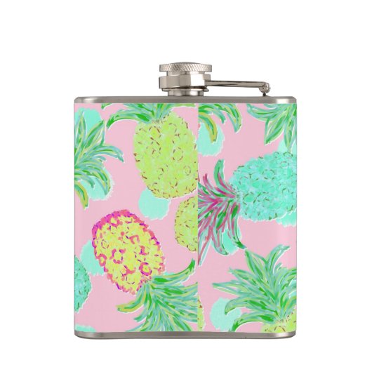 Ananas Pandemonium Tropischer Frühling Flachmann (Rückseite)