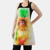 Ananas-Papagei mit Ananashut Schürze (InSitu)