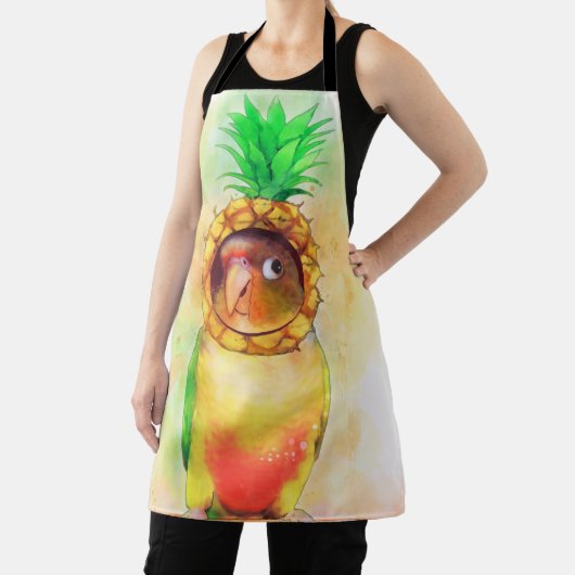 Ananas-Papagei mit Ananashut Schürze (InSitu)