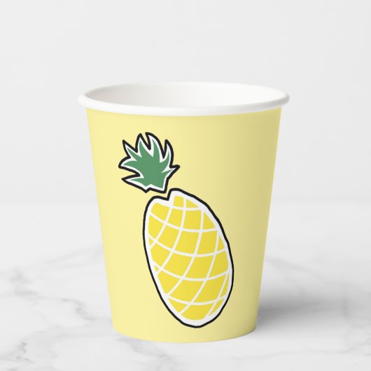 Ananas-Papier-Cup Pappbecher (Vorderseite)