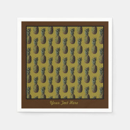 Ananas-Papier Napkins - Fakultative Personalisieru Serviette