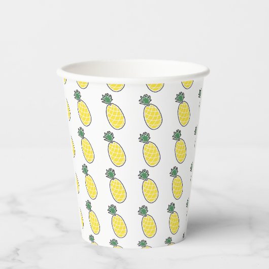 Ananas-Papiergruppen Pappbecher (Vorderseite)