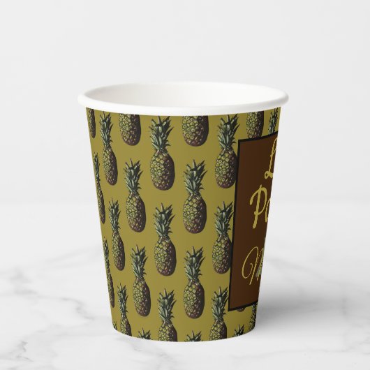 Ananas-Papiergruppen Pappbecher (Vorderseite)