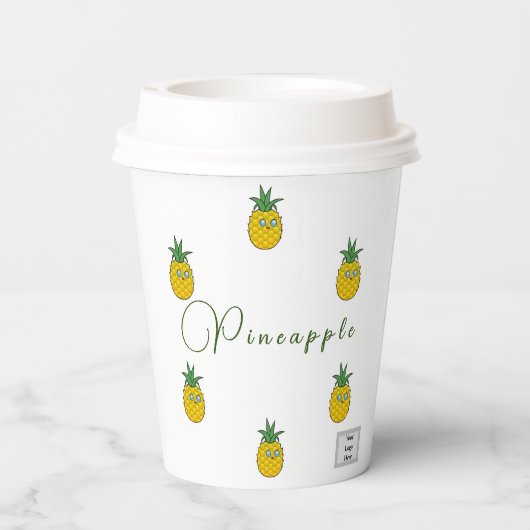Ananas-Papiertasse Pappbecher (Rückseite)