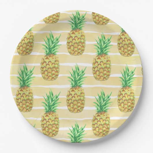 Ananas Pappteller (Vorderseite)