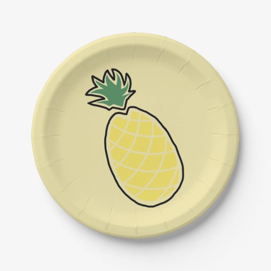 Ananas Pappteller (Vorderseite)