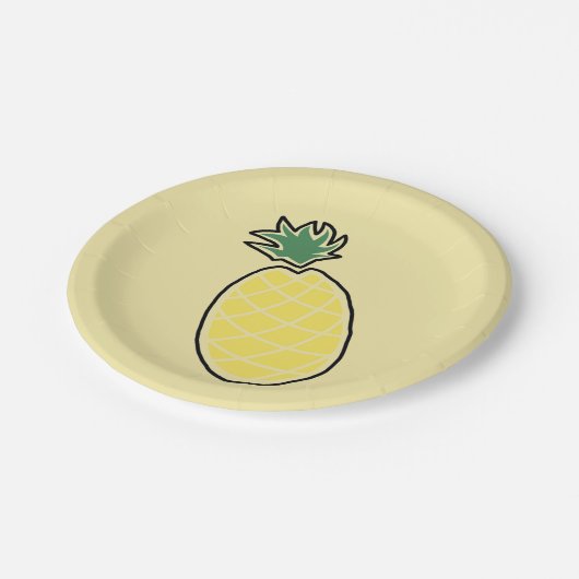 Ananas Pappteller (Schrägansicht)