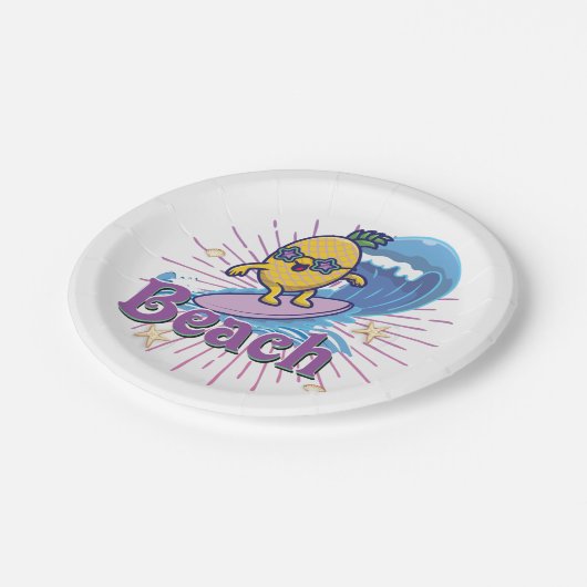 Ananas Pappteller (Schrägansicht)