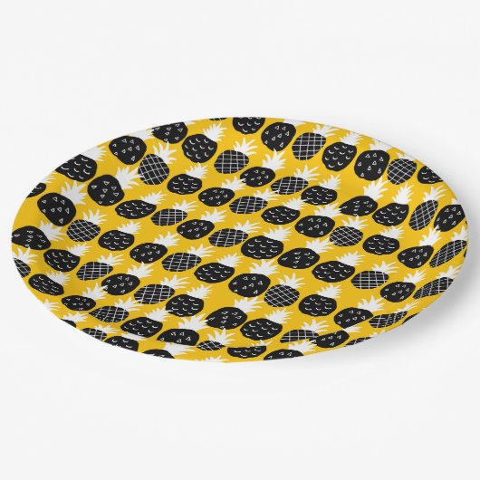 Ananas Pappteller (Schrägansicht)