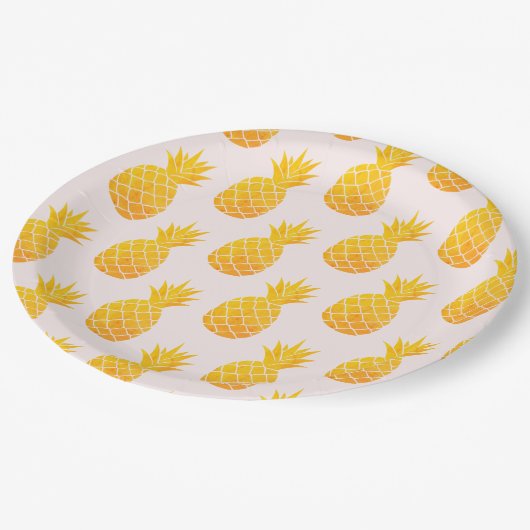 Ananas Pappteller (Schrägansicht)