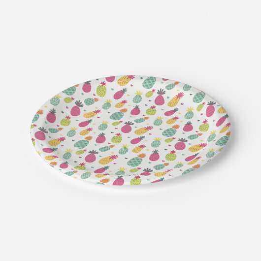 Ananas Pappteller (Schrägansicht)