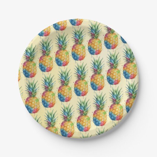 Ananas Pappteller (Vorderseite)