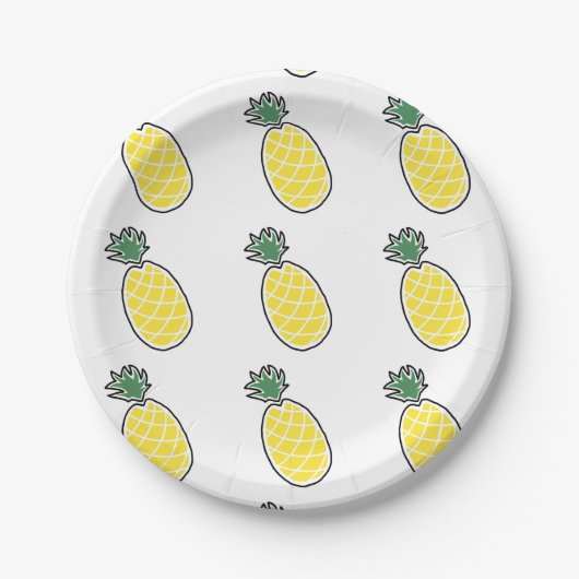 Ananas Pappteller (Vorderseite)